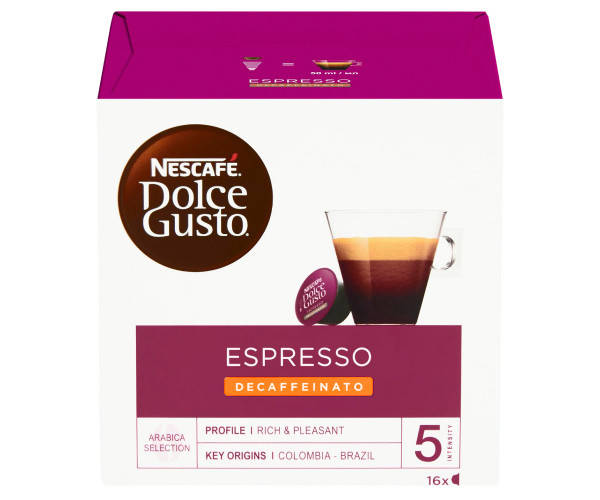

Кофе в капсулах NESCAFE Dolce Gusto ESPRESSO DECAFFEINATO - 16 шт