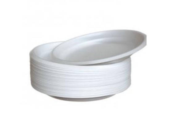 

Тарілка Ø205 одноразова (100шт/уп) під другу страву, Белый