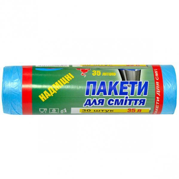 

Пакет для мусора HD 50х60/35л 30 шт. Top Pack голубой.