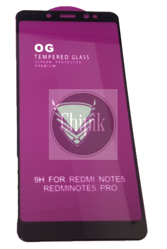 

Защитное стекло дисплея для Xiaomi Redmi Note 5, Note 5 Pro, 9D, PREMIUM, черное, Черный