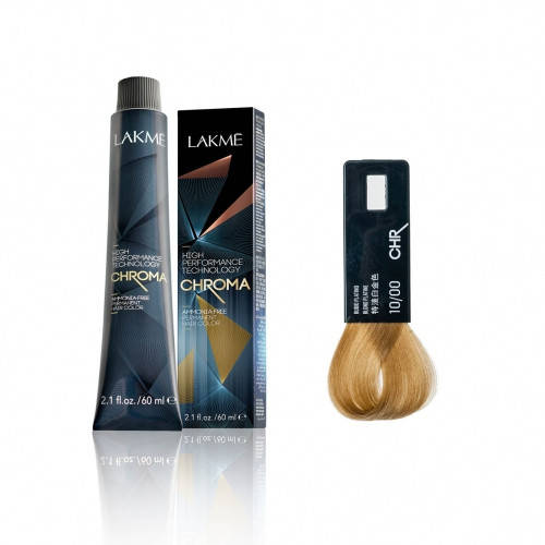 

Безаммиачная крем-краска для волос Lakme CHROMA 10/00 - Платиновый блондин