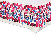 

Скатерть Happy birthday на белом