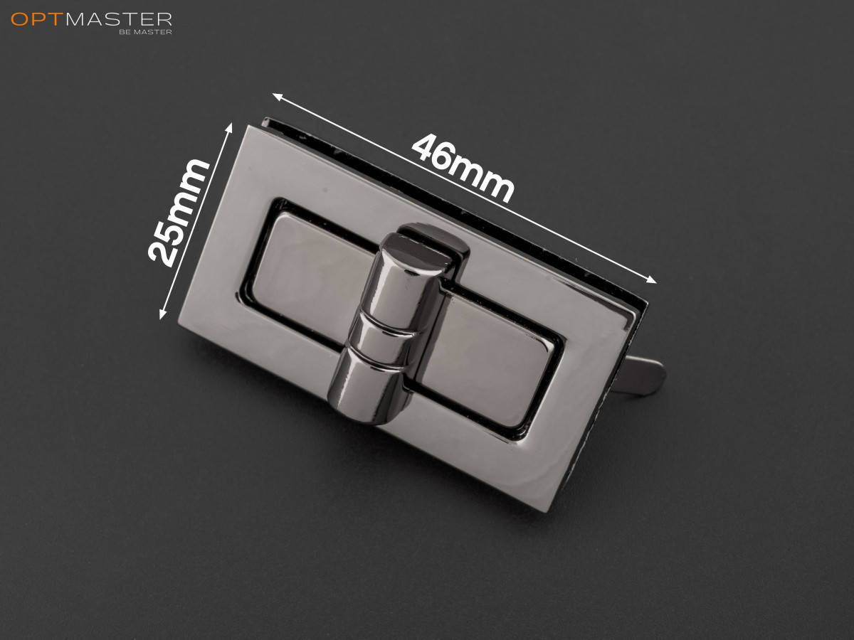 

Замок сумочный 65-453 Тёмный никель