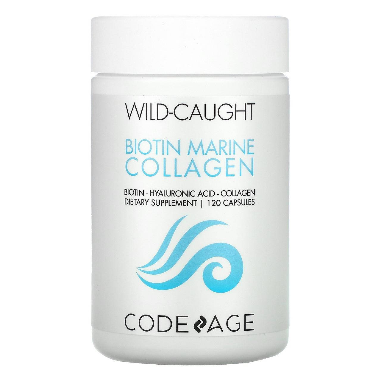 

CodeAge, Wild Caught, Biotin Marine Collagen, 120 Capsules
