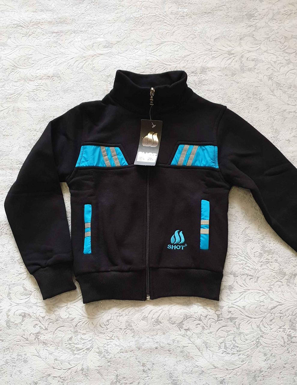 

Кофта на байке для мальчиков 92, 98, 104, 110, 116,122 роста Бирюзовая полоска