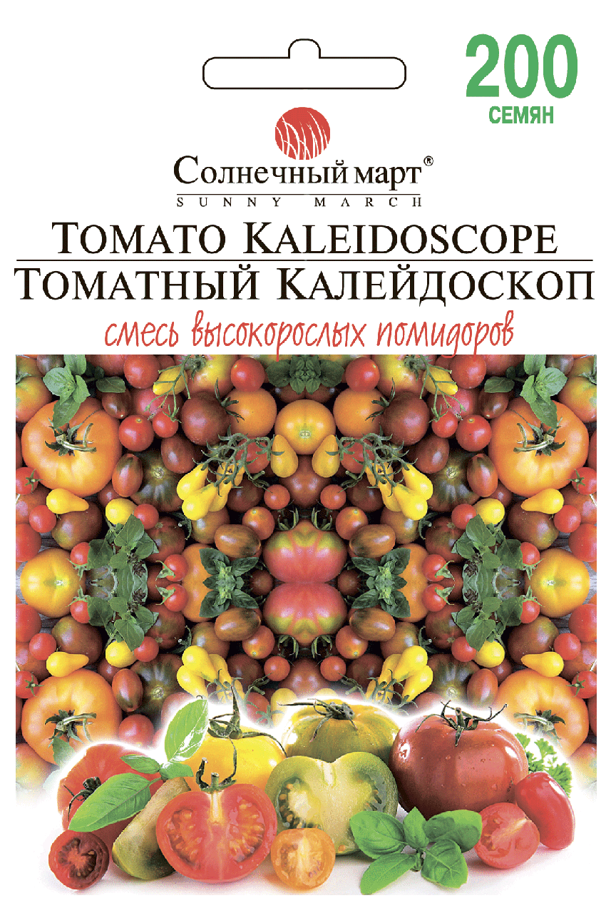 

Смесь высокорослых томатов Томатный калейдоскоп 200 шт ТМ Солнечный март