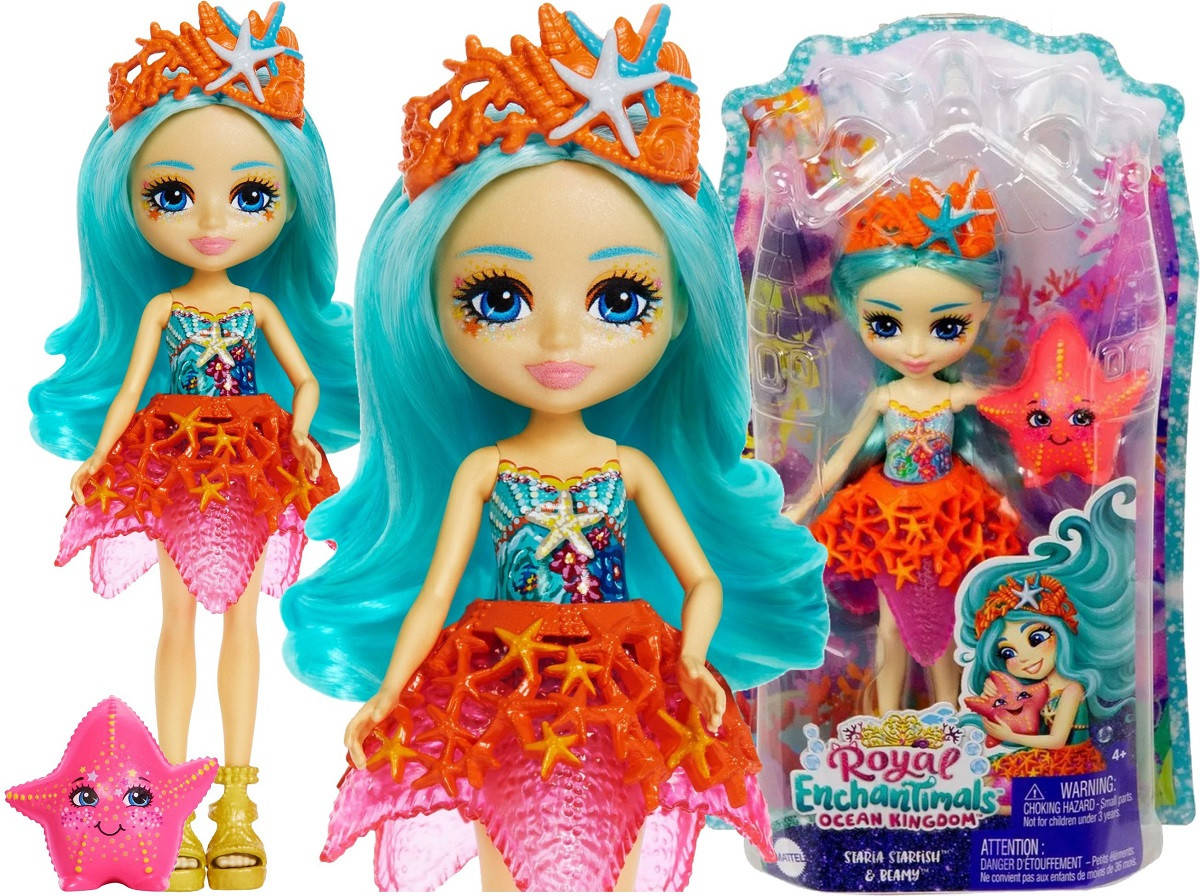 

Кукла энчантималс Морская звезда Стария и питомец Royal Enchantimals Ocean Kingdom Mattel HCF69