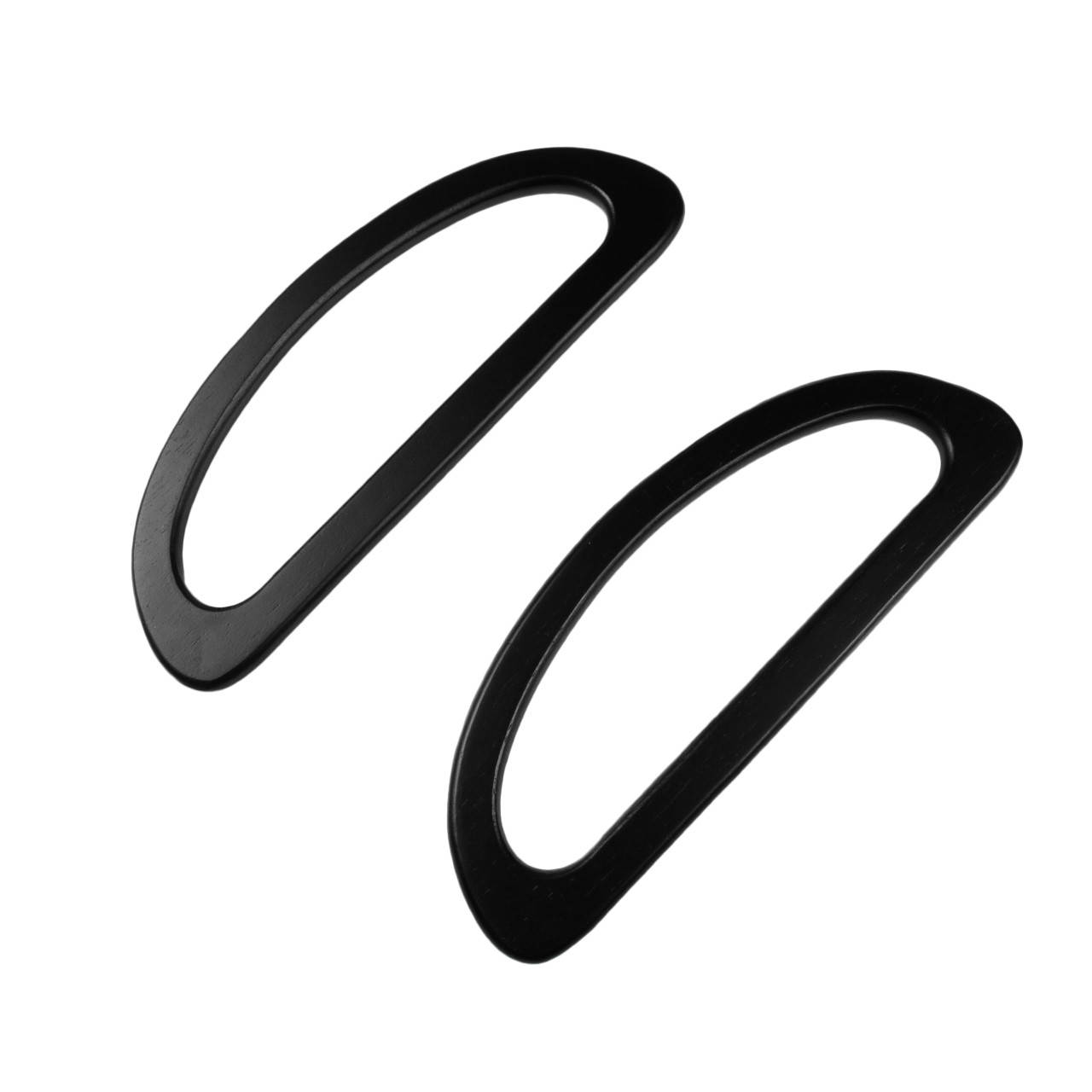 

Комплект ручек для сумки деревянных Полуовальные 24х9 см Черный