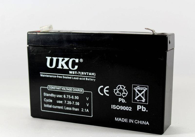 

Аккумулятор батарея BATTERY 6V 7A UKC, нажимай