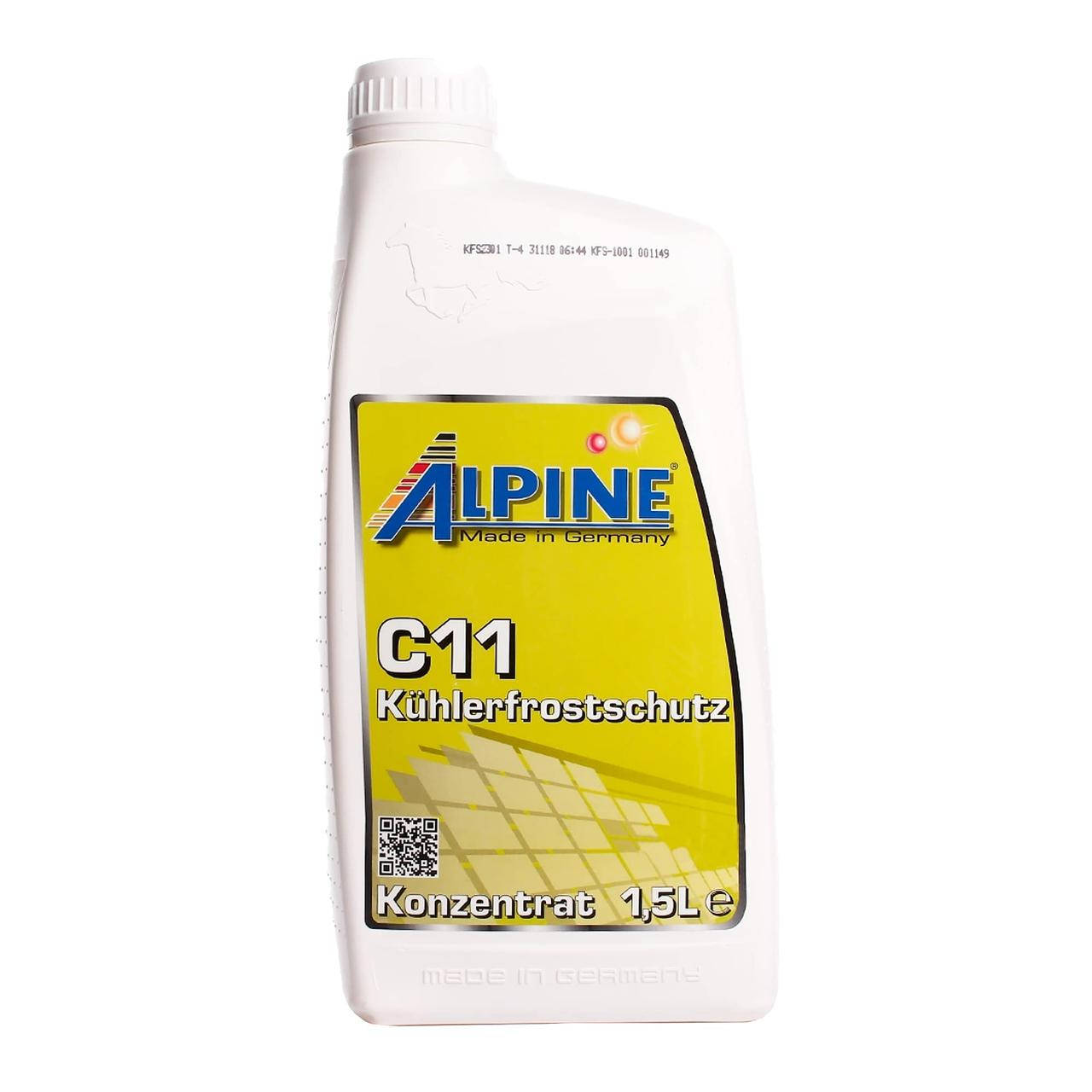 

Антифриз Alpine Kuhlerfrostschutz G11 -80°C желтый 1,5л (1145Y-15) (23711)