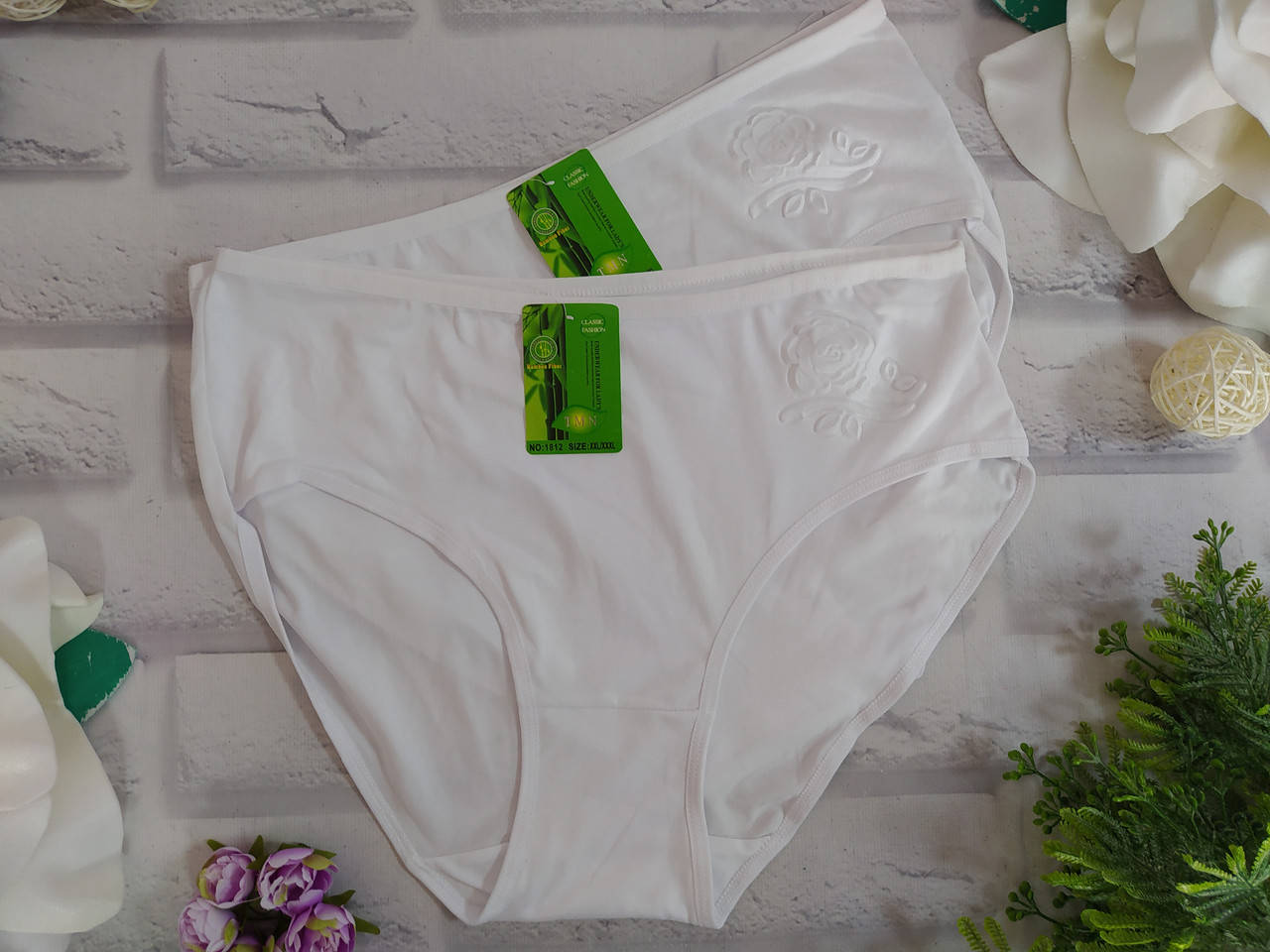 

Трусы женские 2XL-3XL 52-54 бамбук батал TMN Остатки SO-1812, Разные цвета