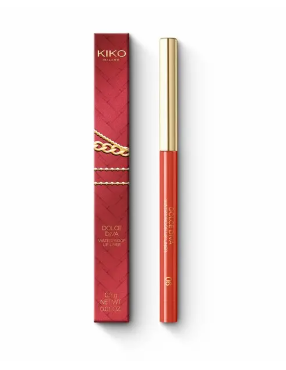 

Карандаш для губ Dolce Diva Waterproof Lip Liner Kiko (06 Red Allure)