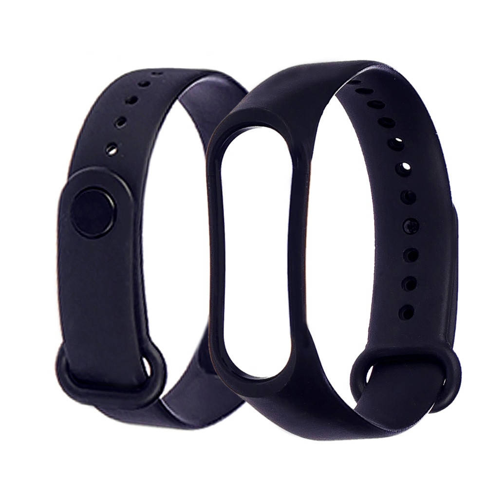

Ремешок силиконовый для Xiaomi Mi Band 3/ 4 чёрный