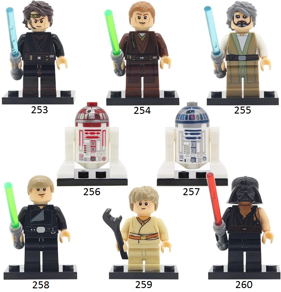 

Фигурки Star Wars звездные войны Люк Скайуокер Анакин Хан Соло R4-P17 R2-D2