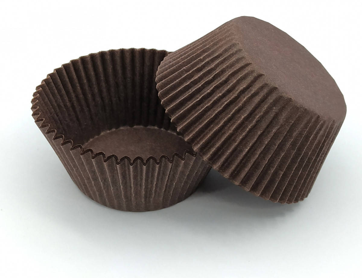 

Тарталетки (капсулы) бумажные для кексов, капкейков коричневые 50*30, Коричневый
