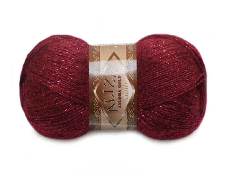 

Alize Simli Angora Gold, Бордовый №57