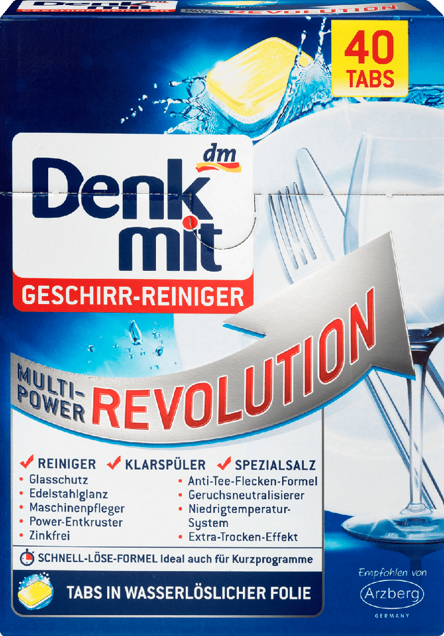 

Таблетки для посудомоечных машин Denkmit Multi-Power Revolution, 40st.