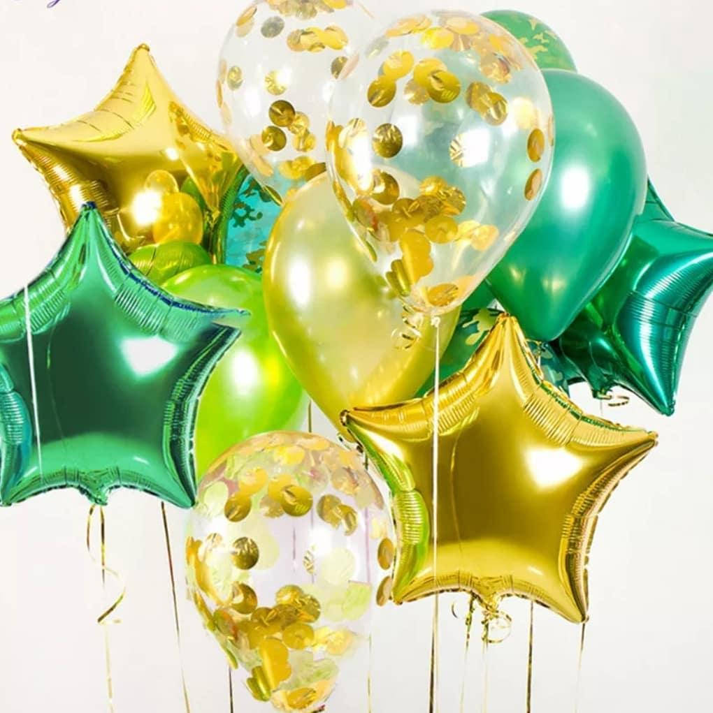 

Фонтан из шаров | Зелёно-золотой, Зелёный