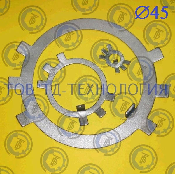 

Шайба стопорная многолапчатая Ф45 по ГОСТ 11872-89, DIN 5406.