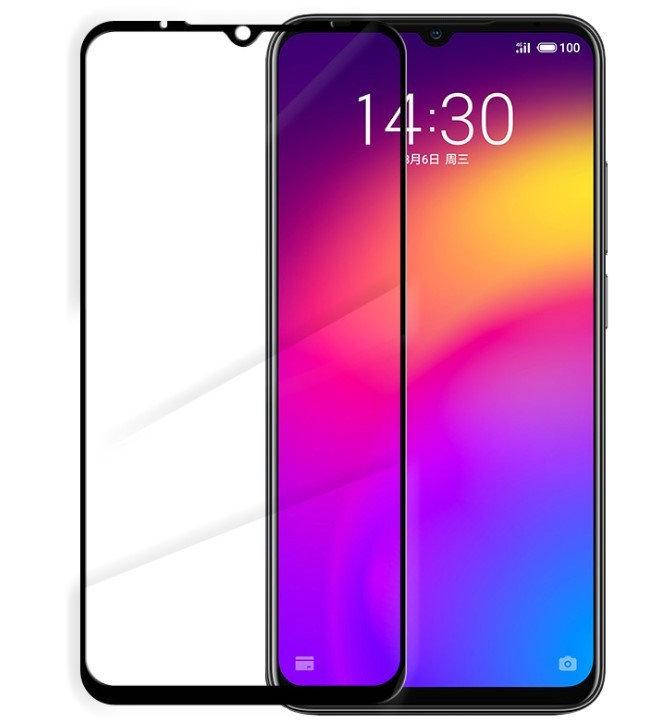 

Защитное стекло 5D 9H для Смартфона телефона Meizu Note 9 Полной оклейки с рамкой Захисне скло, Черный