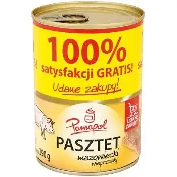 

Паштет свиной Papamol 100% Польша 390г