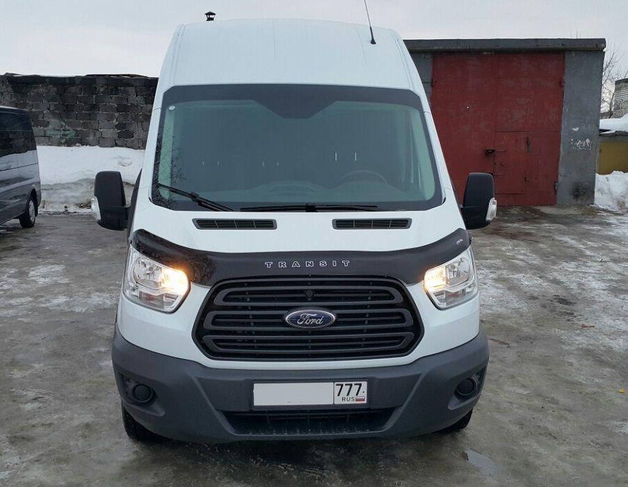 

Мухобойка Ford Transit (Вариант А) (2014>) (VT-52) Дефлектор капота накладка