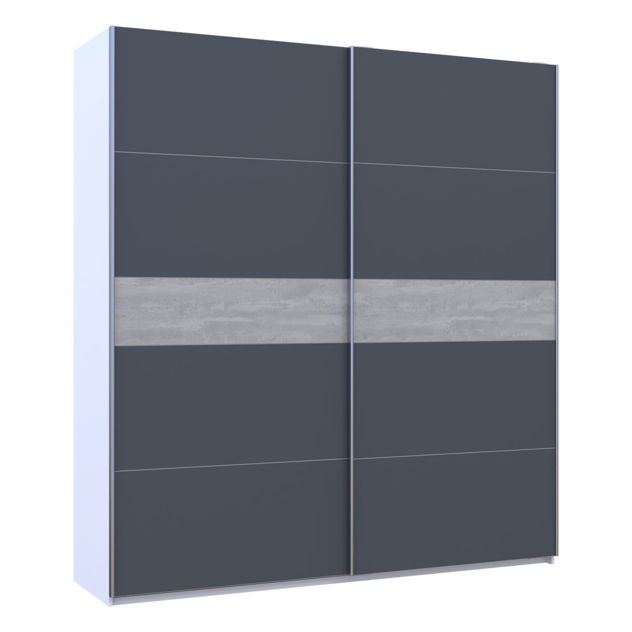 Шафа купе Doros G-Caiser Білий/Графіт вставка Бетон 2 ДСП /5 частин 220х60х240 (44900281) 4