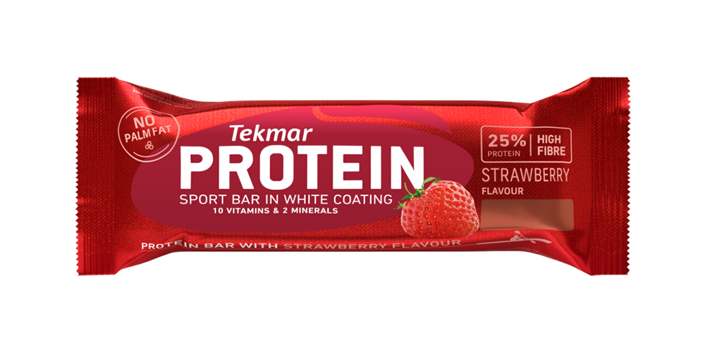 

Батончик протеиновый Tekmar Protein с клубникой в белой глазури 60г