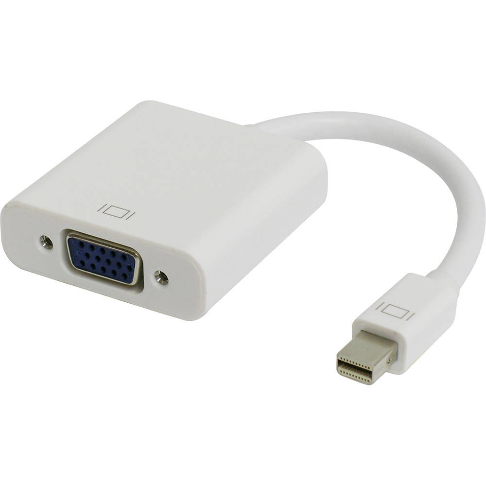 

Адаптер Mini Display Port DP - VGA Apple Mac преобразователь конвертер, Белый