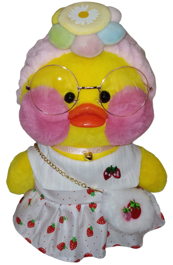 

Мягкая игрушка уточка Лалафанфан в очках Masyasha утка LaLafanfan ЦВЕТОЧЕК в платье 30 см UT-1/2