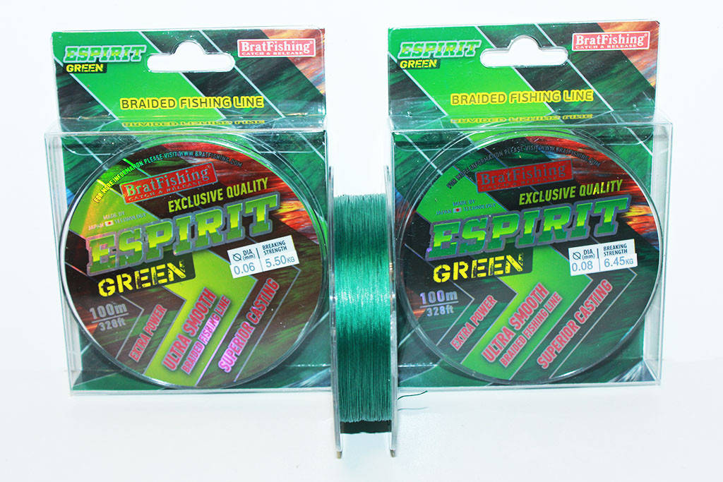 

Шнур Рыболовный BratFishing Espirit Green (8 жил), Зелёный