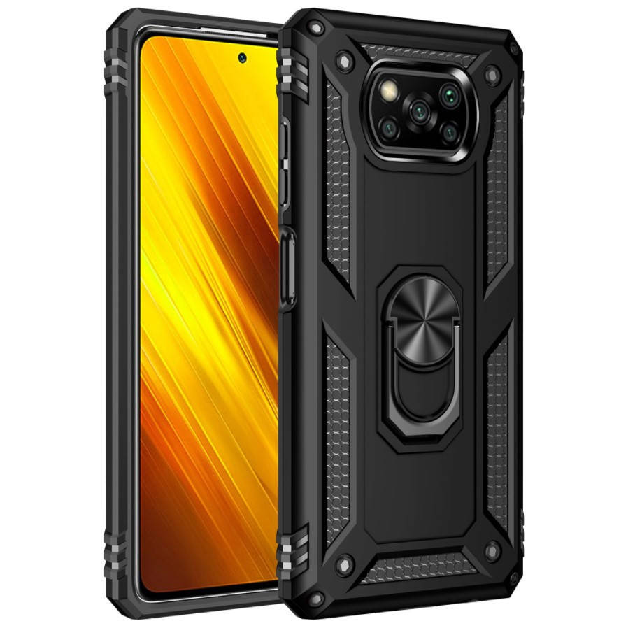 

Противоударный чехол Combo Ring для Xiaomi Poco X3 NFC (Разные цвета)
