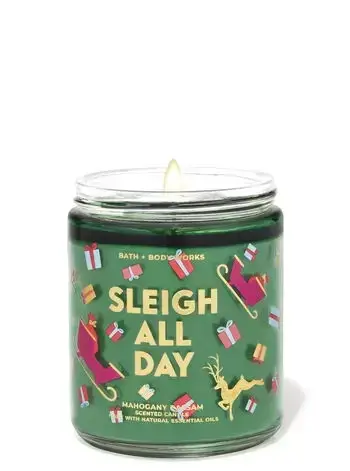 

Ароматизированная свеча Mahogany Balsam Bath & Body Works, Зелёный