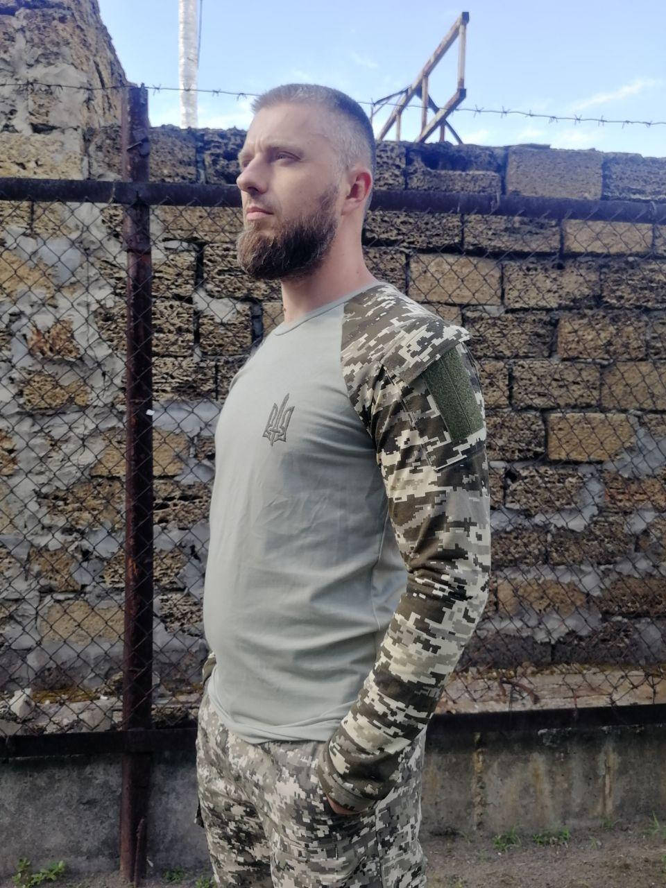 

Военная футболка с длинным рукавом, тактический рашгард, убакс пиксель, Хаки