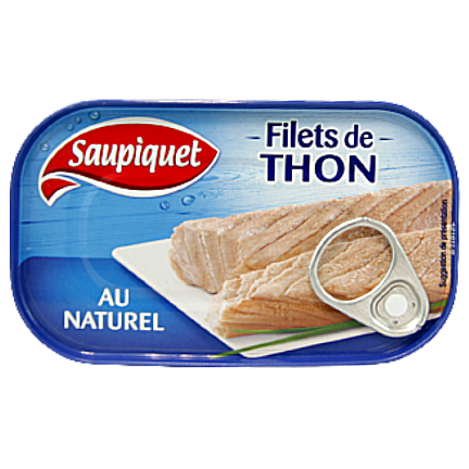 

Філе тунця Саупікует у власному соці Saupiquet 81/115g 12шт/ящ (Код : 00-00011992)