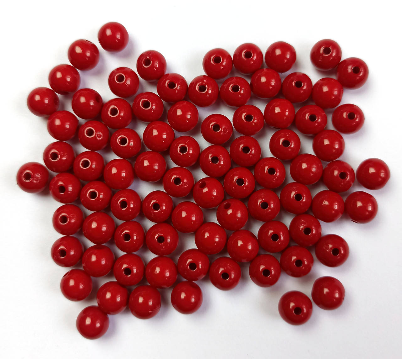 

Бусины Finding Круглые глянцевые Красный 8 мм диаметр Цена за 1 штук