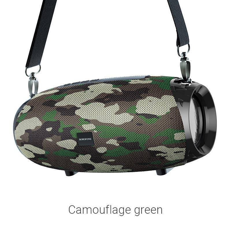 

Портативная bluetooth колонка с FM радио флешкой BOROFONE BR Plus2 Camouflage Green