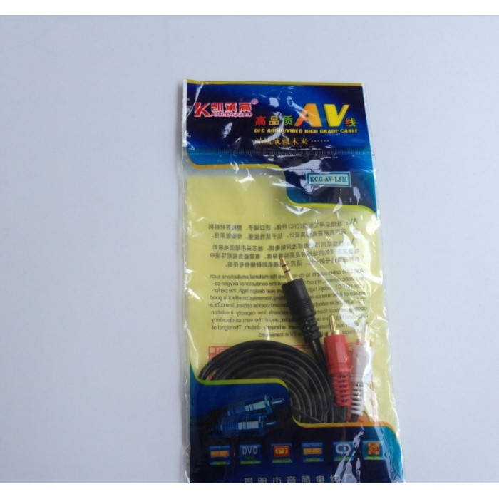 

Кабель 3,5mm-2 RCA 5 метров (в упаковке)