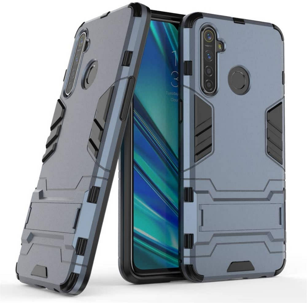 

Противоударный чехол Realme 5 Pro (бампер трансформер) Графитовый