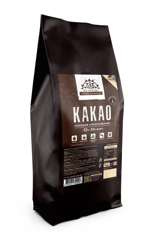 

Какао-порошок алкализированный 22-24% жирности Callebaut (1кг)