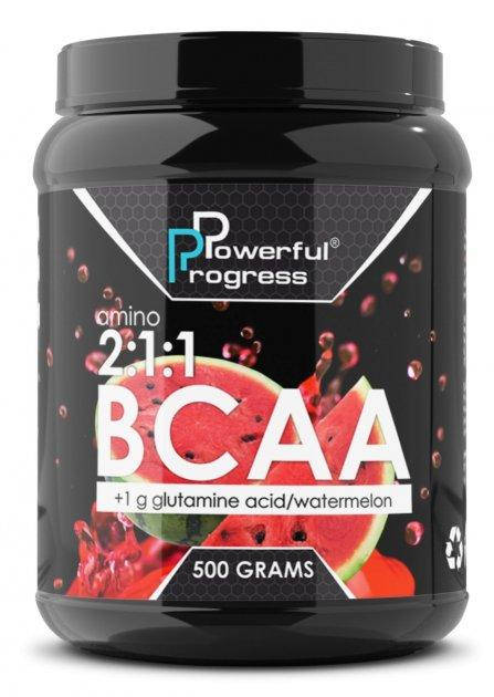 

Amino BCAA 2:1:1 + Glutamine Powerful Progress 500 g вкус Арбуза