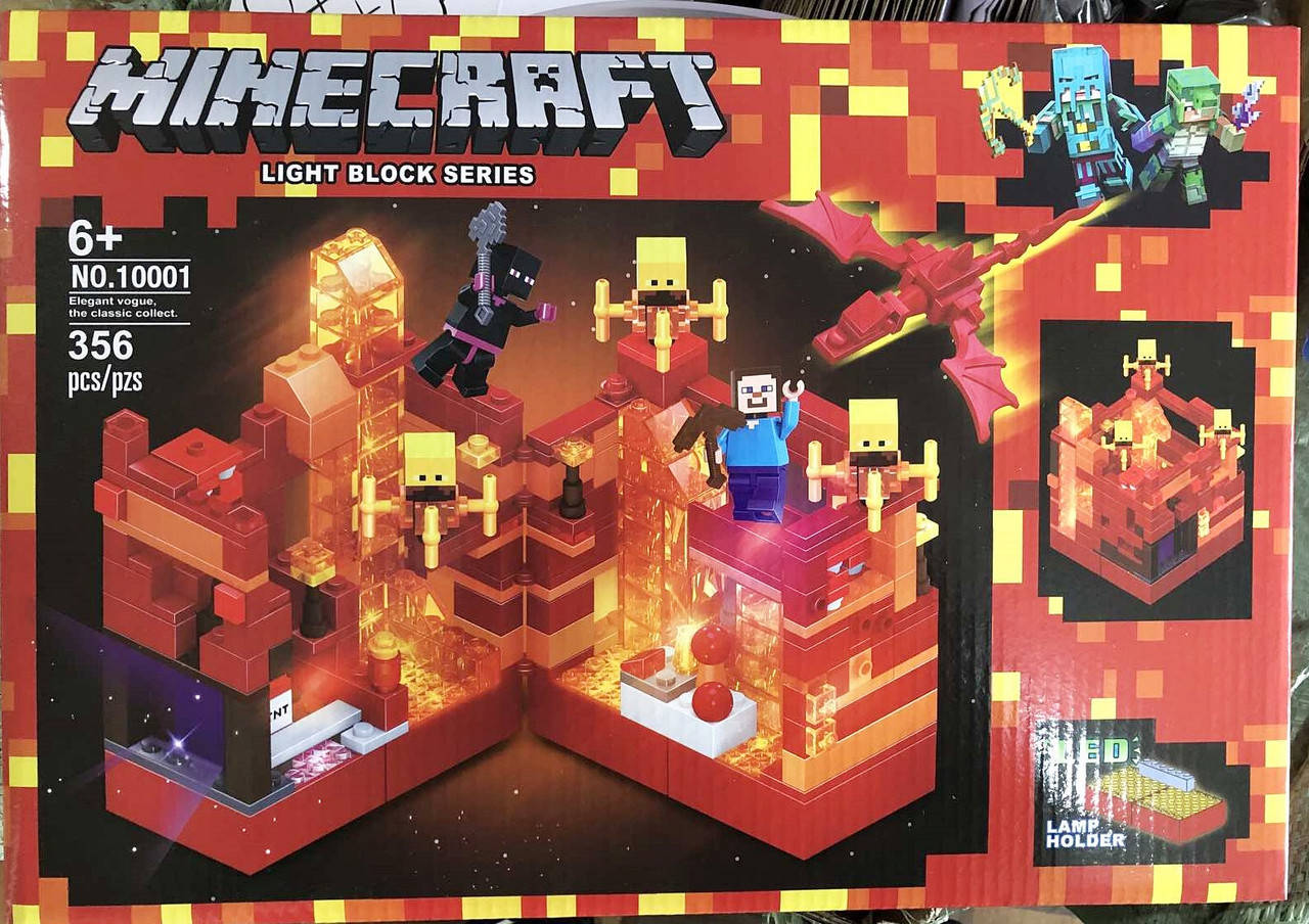 

Конструктор Minecraft c LED элементами, 356 дет.