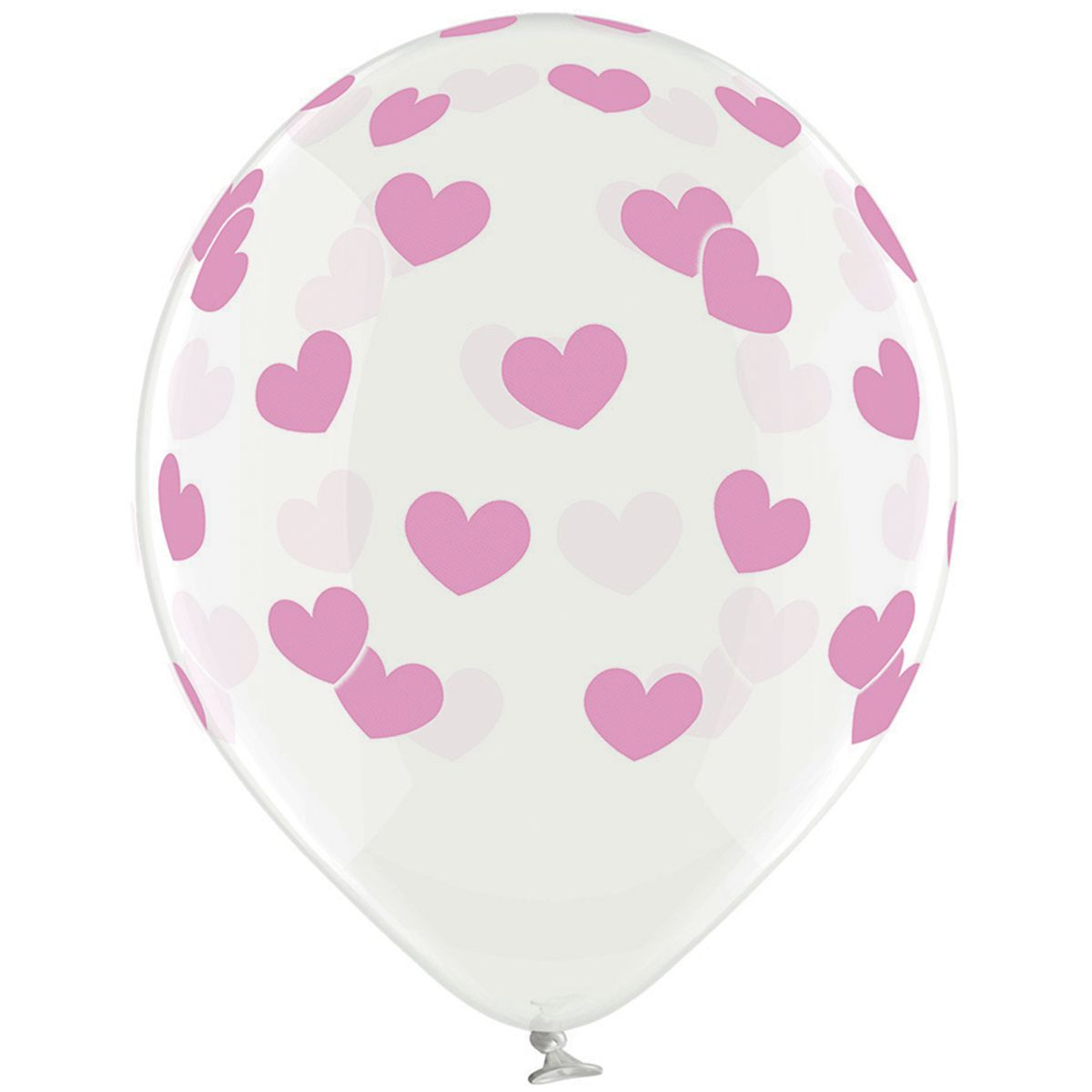 

Латексный шарик BELBAL 12"(30 см) Сердца большие розовые, Персиковый