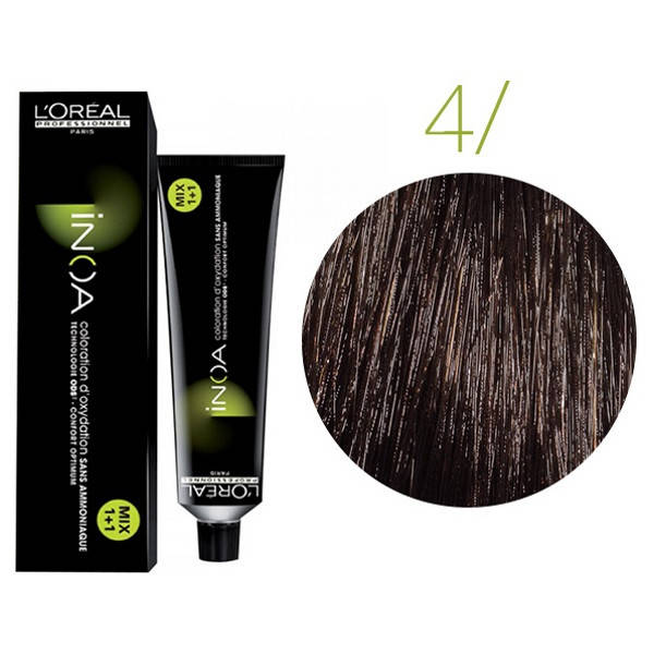 

Крем-краска для волос L'Oreal Professionnel INOA 4 Каштан 60 мл (4674Qu)