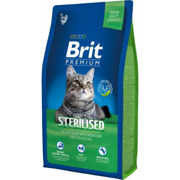 

Корм для котов Brit Premium Cat Sterilised 8кг