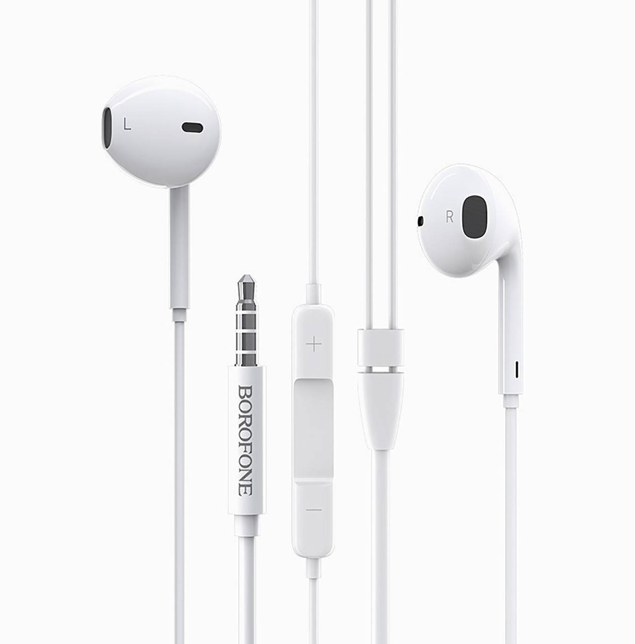 

Наушники вкладыши проводные с микрофоном Borofone BM30 Original series Белый (BM30W)