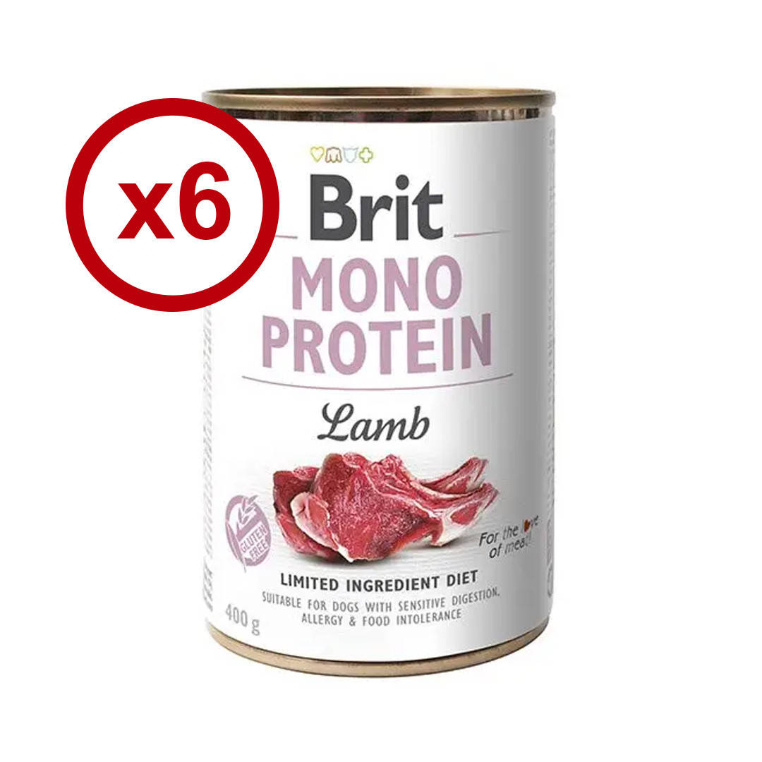 

Brit Mono Protein 400 г * 6 шт консерва для собак (ягнёнок)
