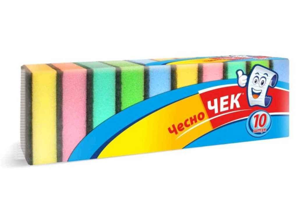 

Губки кухонні 10 шт ТМ ЧЕСНОЧЕК