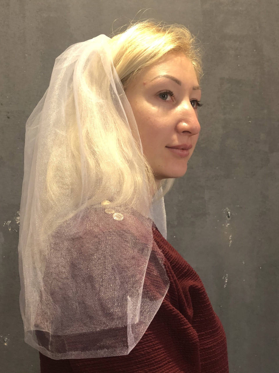 

Фата для девичника Белая