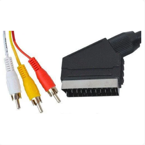 

Кабель 3RCA (вход) - SCART (выход) (1.5 метра) (00116), Черный